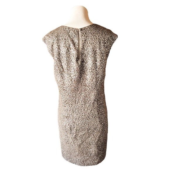 TWELFTH STREET by CYNTHIA VINCENT Silver Metallic Shift MIni Dress Size Medium - Picture 5 of 8